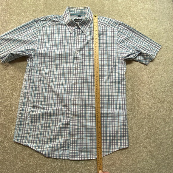 Ariat Pro Series Shirt Mens Large Plaid Short Sleeve Button Down Western Preppy - Picture 5 of 9